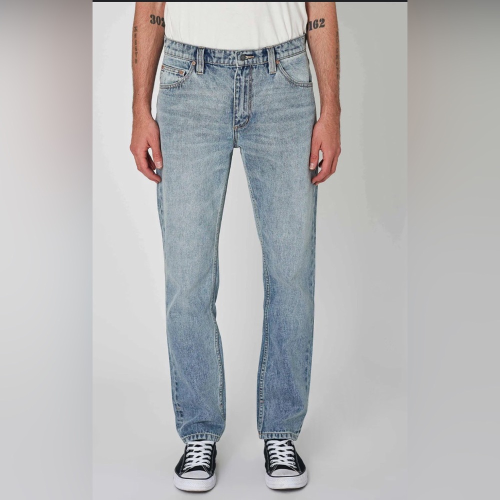 Rollas Tim Slim Men's Jeans Blue Sky Wash Sz 32Wx32L